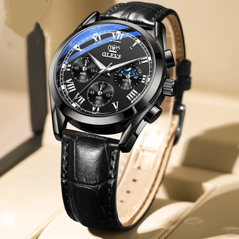 Watch Multi-function Sports Three-eye Six-hand Chronograph