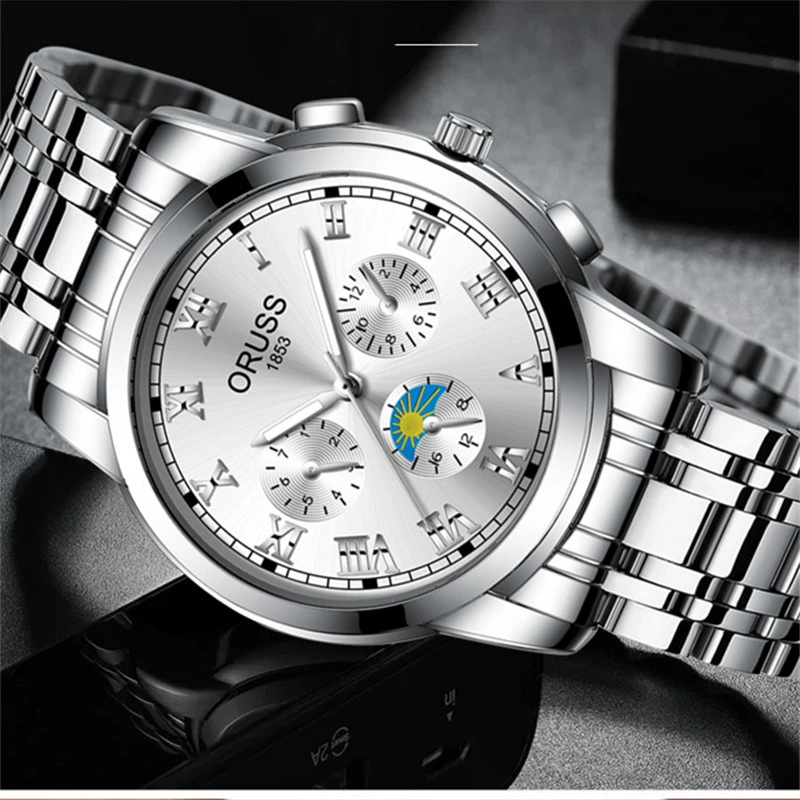 Waterproof Luminous Men's Quartz Steel Band Watch