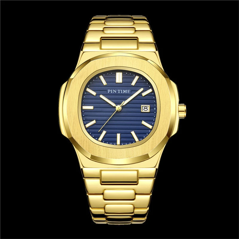 Quartz Watch Calendar Waterproof Luminous Steel Band Watch