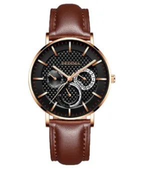 Three-eye Six-hand Multi-function Steel Strap Watch