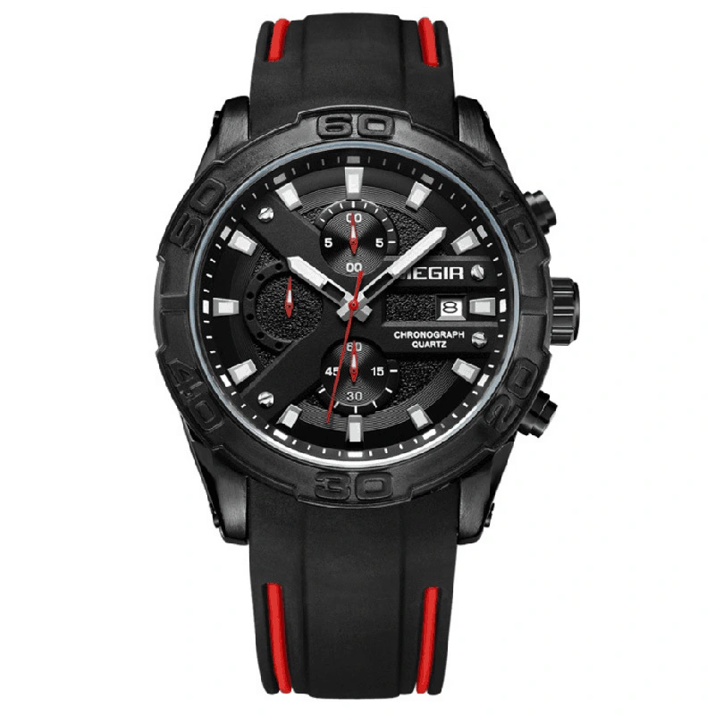 Multifunctional Chronograph Luminous Calendar Men's Watch Sport Quartz Watch