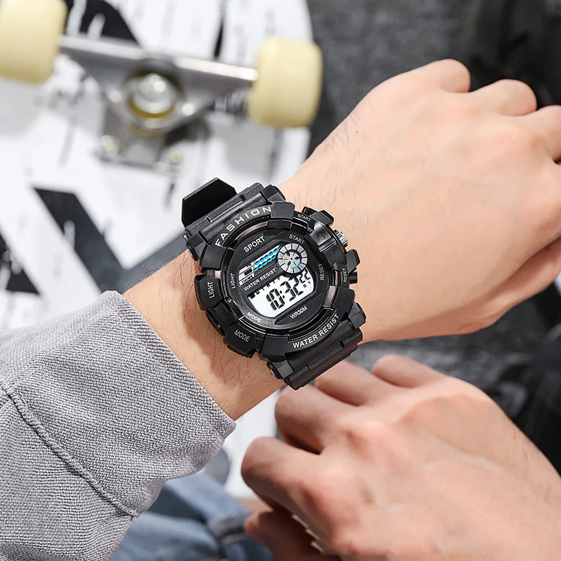 Outdoor Waterproof Sports Multifunctional Popular Luminous Men's Digital Watch