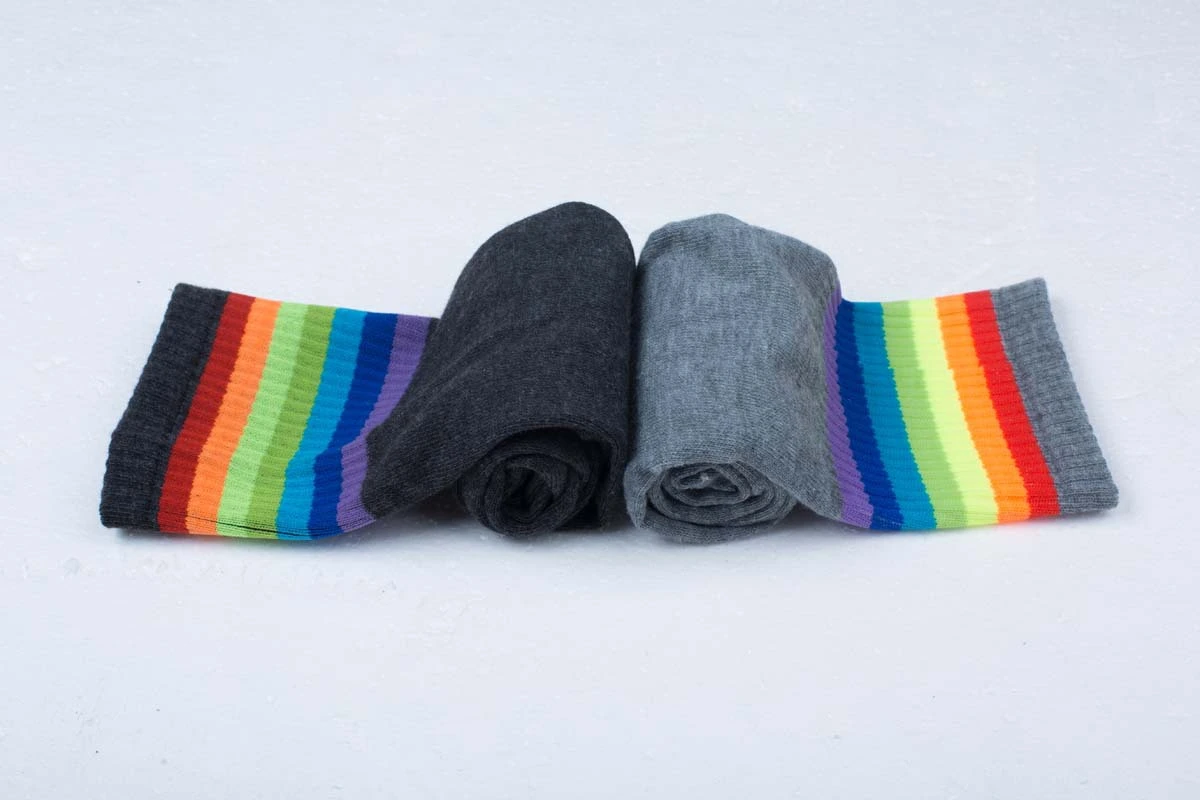 Rainbow long socks fall and winter knee socks