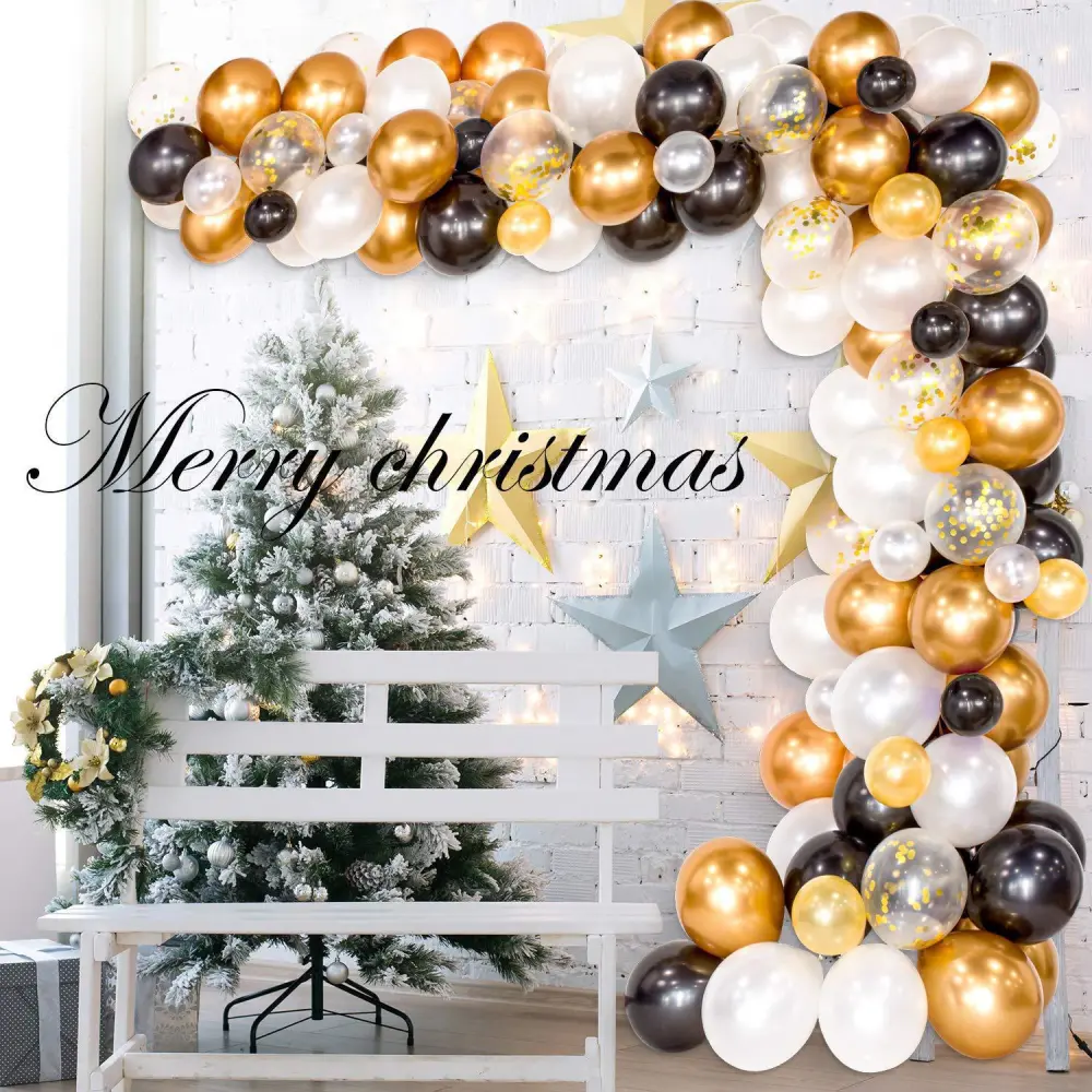 Cross Border Hot Sale Classic Latex Balloon Birthday Party Wedding Balloon Chain Set Room Decoration