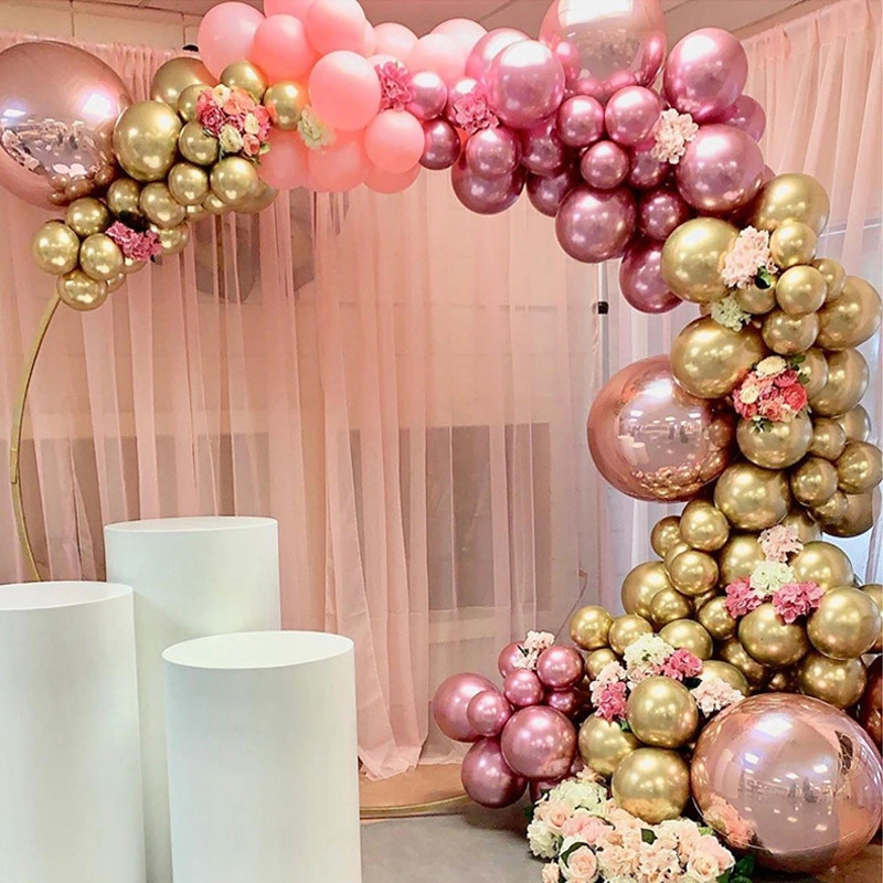 134pcs Golden Rose Pastel Balloon Garland Kitr