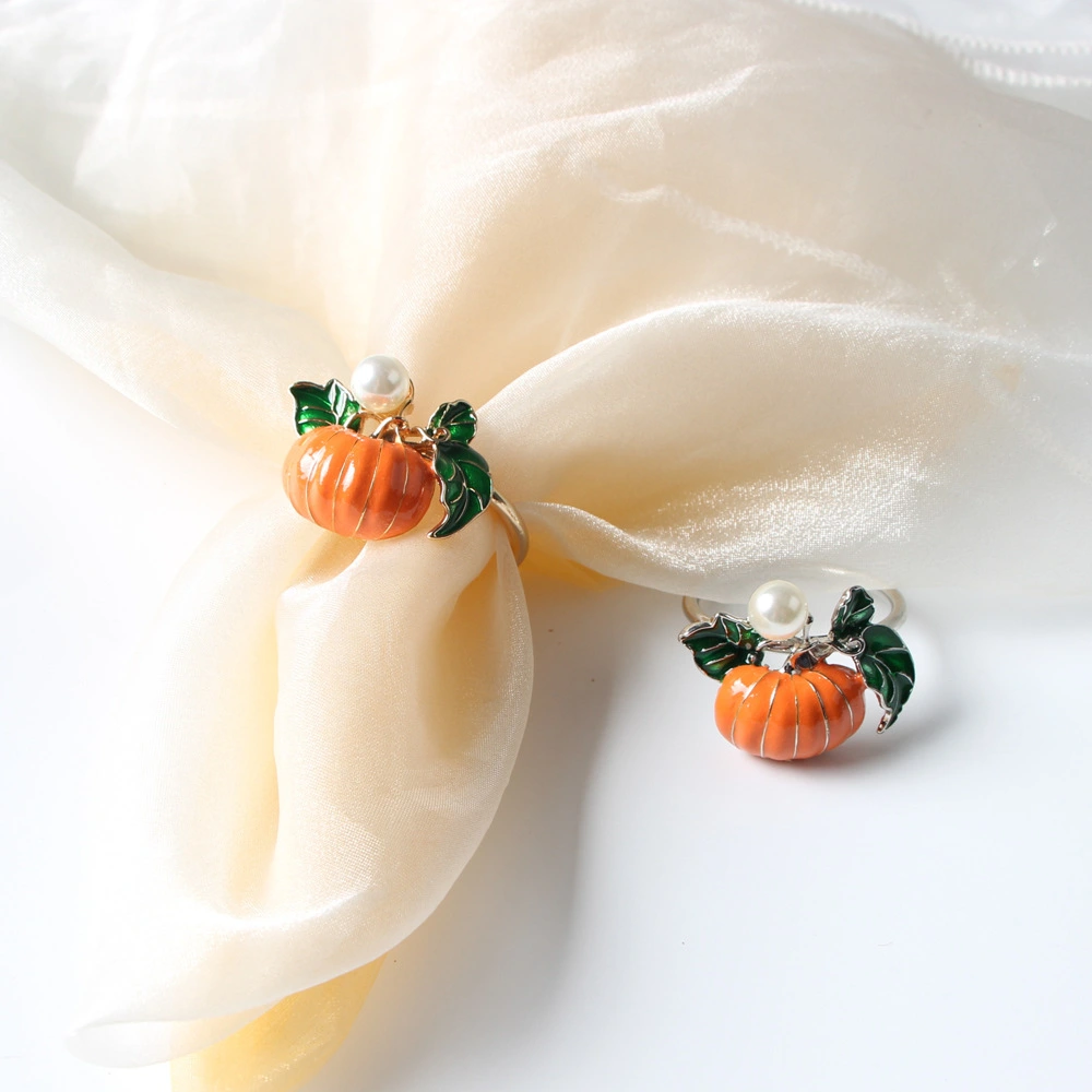 Pumpkin Napkin Ring Model Room Table Napkin Buckle