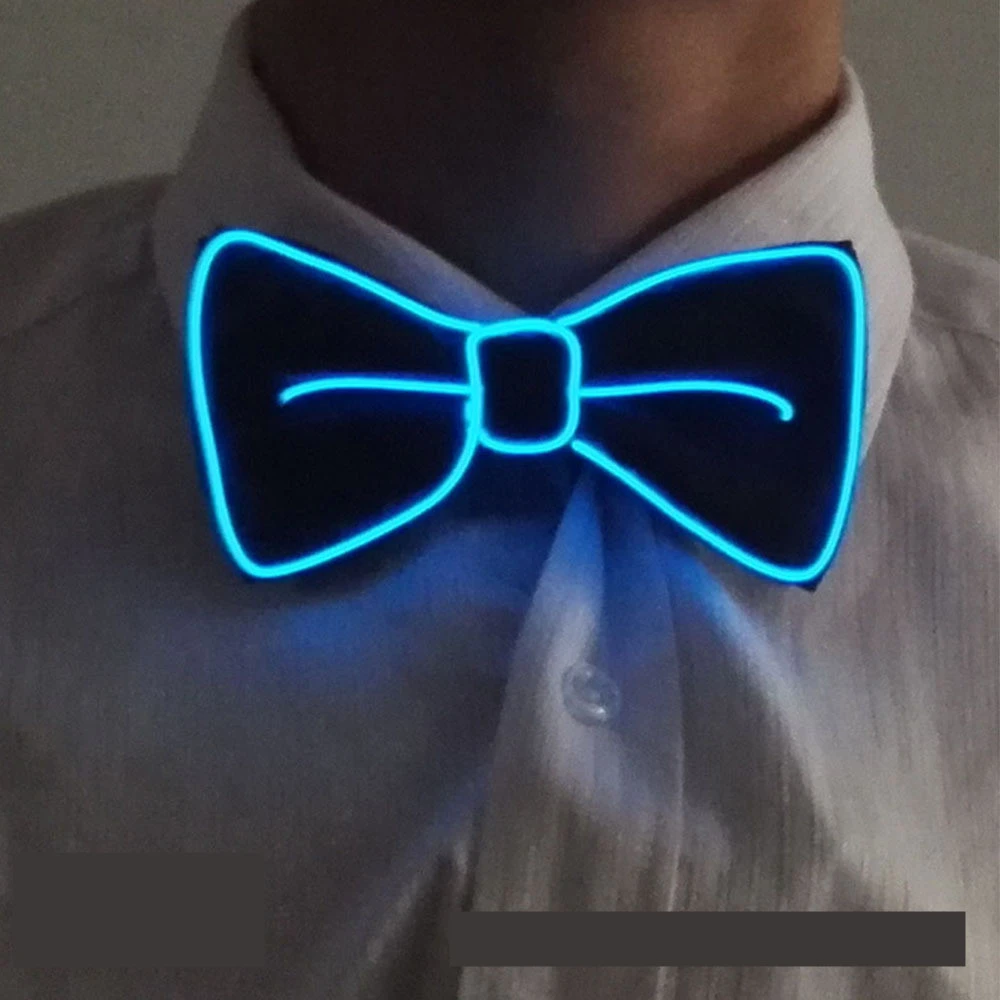 Tie Wedding Party Decoration Neon LED Luminous Bow Tie