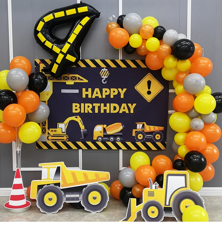 40 Inch US Version Oversized Number Black Yellow Dotted Balloon