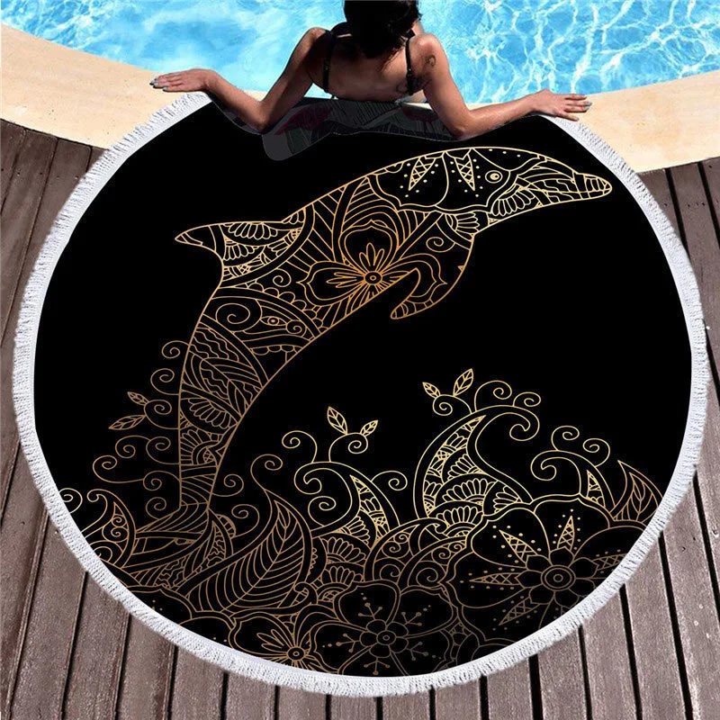 Dream Catcher Elephant Turtle Beach Towel