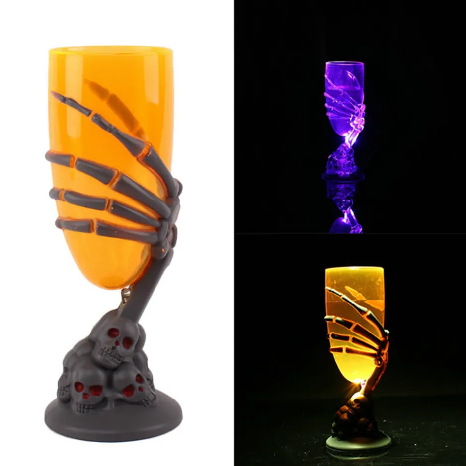 Halloween Creatieve Lichtgevende LED Cup Goblet SKull Claw Skelet Party Bar Nachtlampje KTV prop