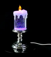 Colorful color changing crystal candle night light