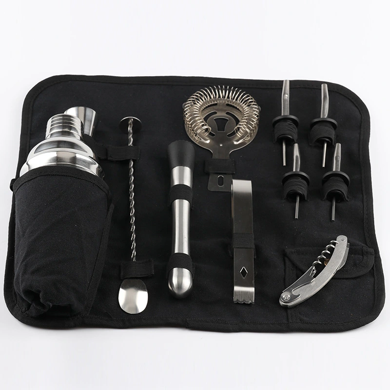 12-piece stainless steel cocktail shaker set