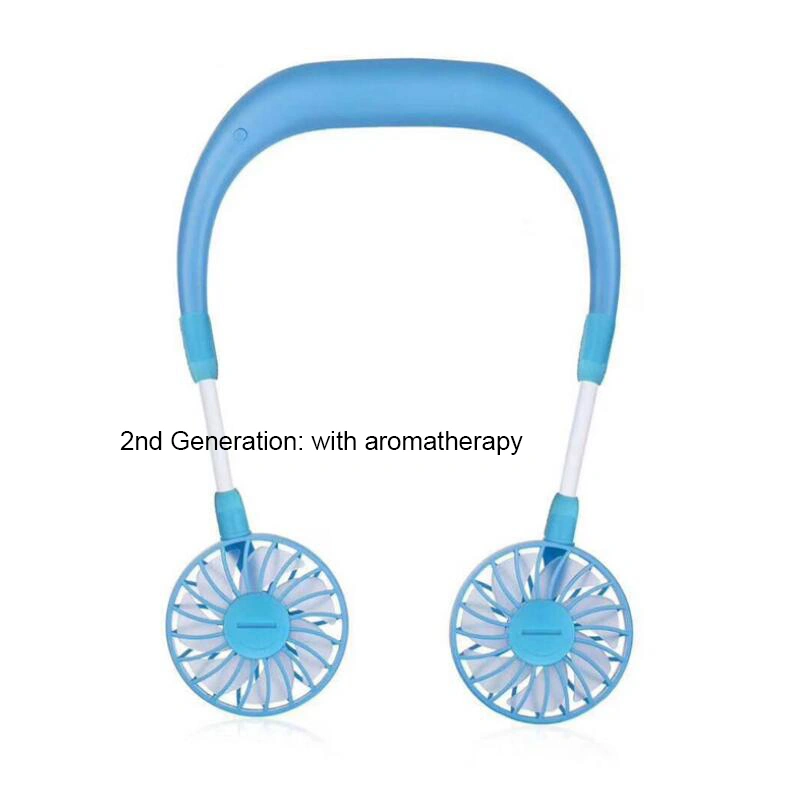 2nd / 3rd Gernation - Charging portable lazy fan student desktop fan hanging neck fan
