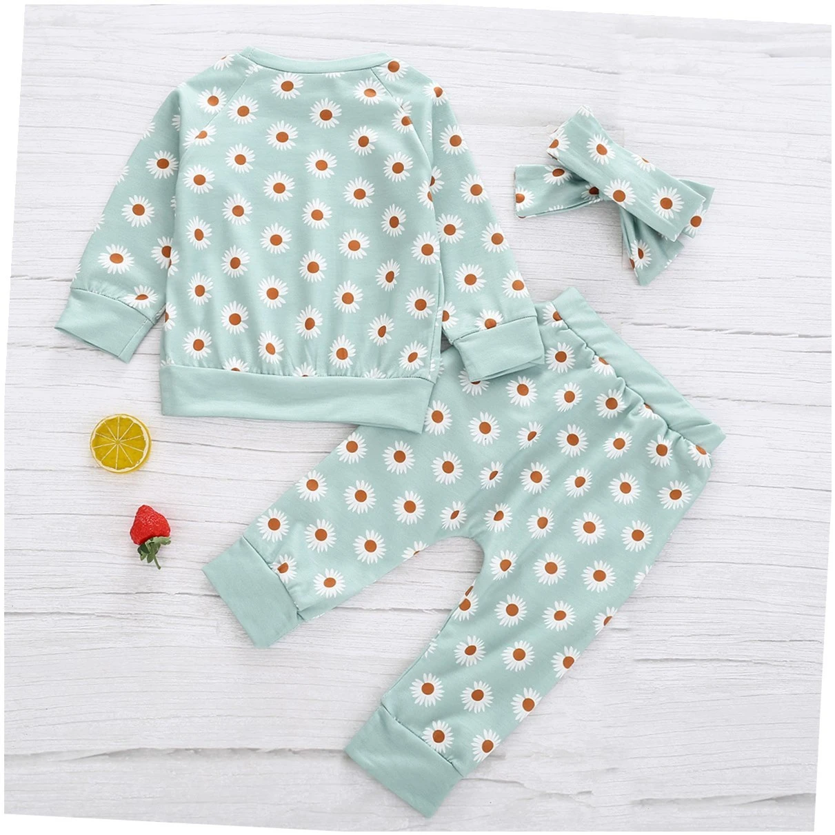 Full Print Chrysanthemum Suit Baby And Child Suit