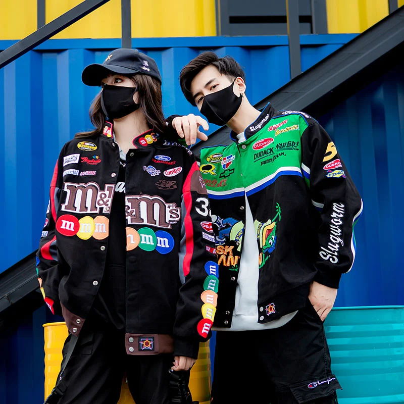 2020 Autumn And Winter New Jacket European And American Fashion Brand Men'S And Women'S Jackets Personality Loose Wash Denim Baseball Uniform