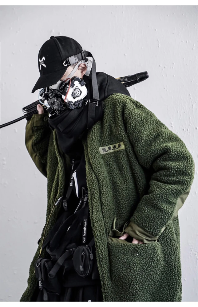 Japanese Polar Fleece Mid-length Hong Kong Style Long-Sleeved Jacket