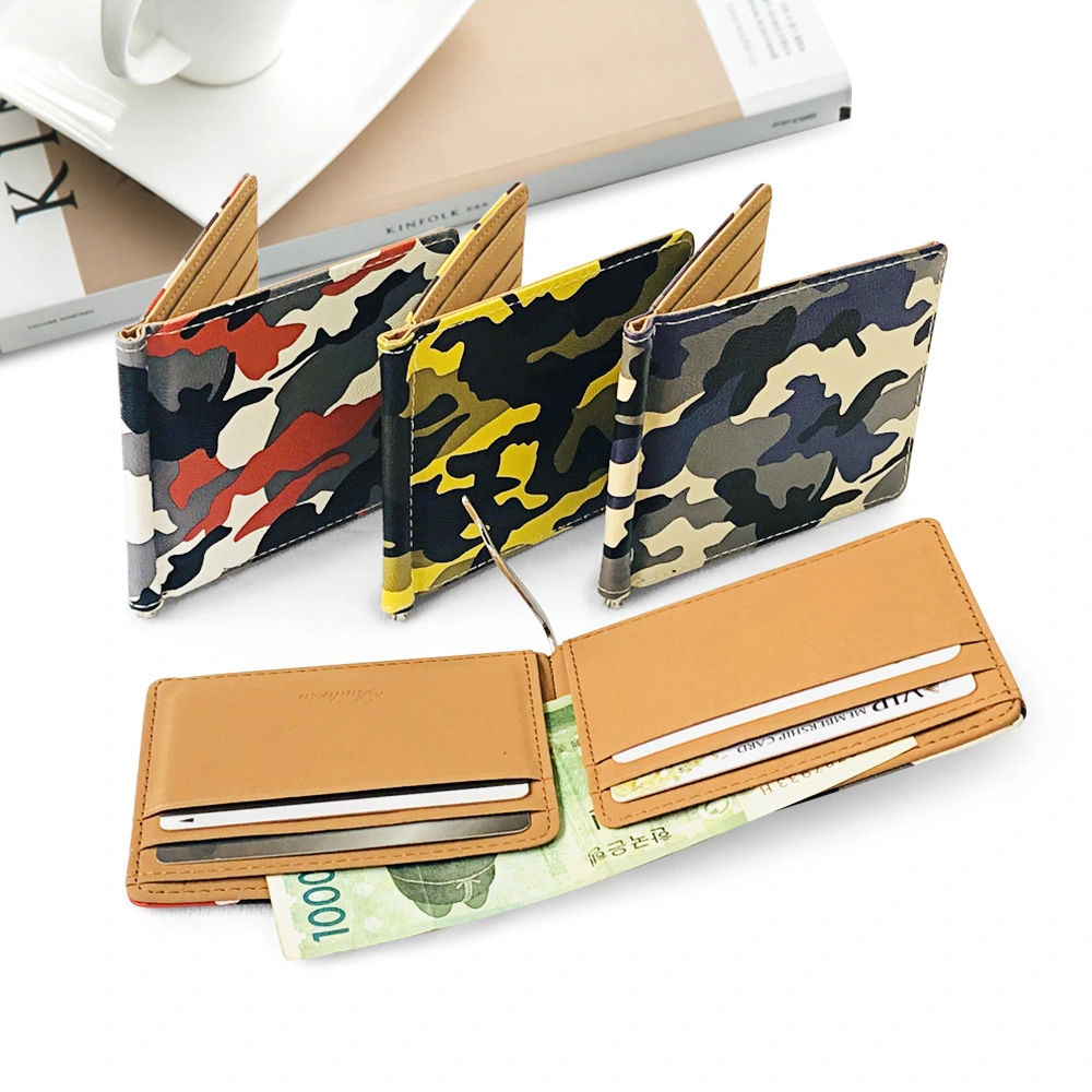 Cash Clip Pu Leather Multi Card Position Large Capacity Leisure Fashion Portable Card Bag