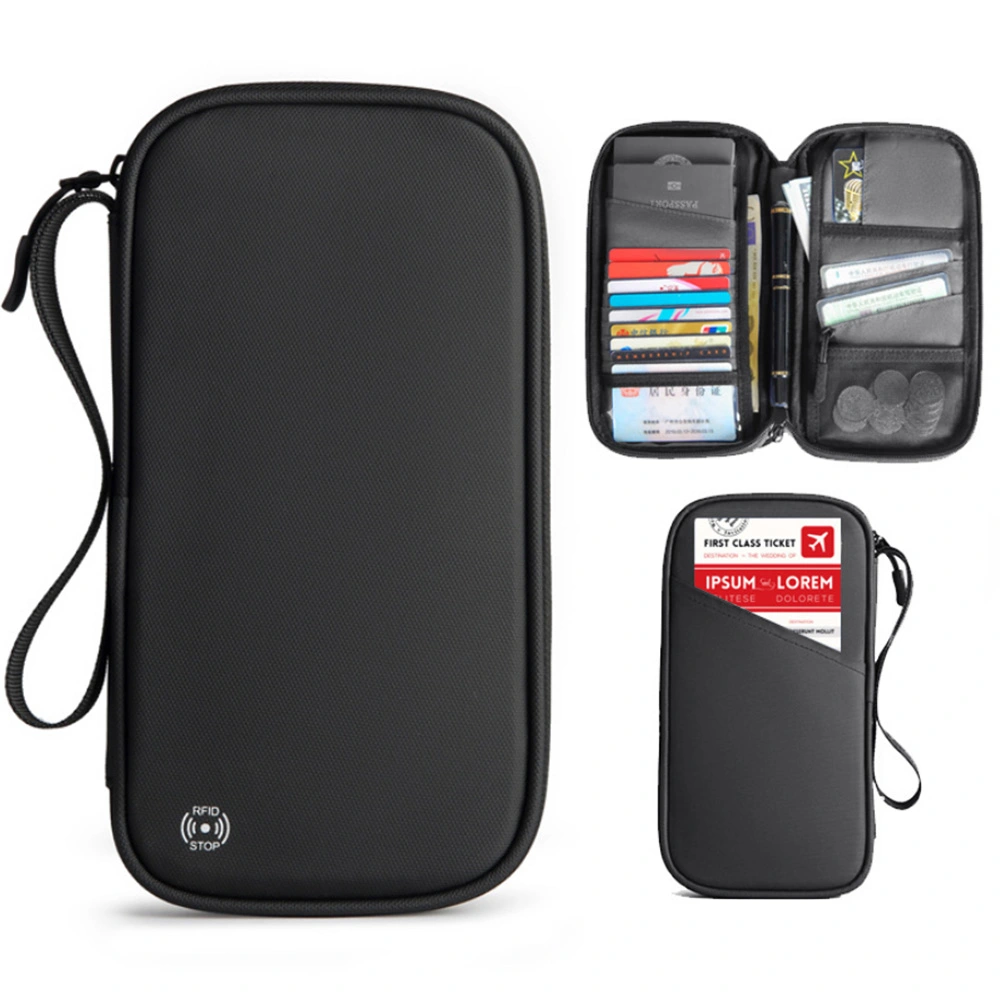 Multifunctional Card Holder, Overseas Travel Passport Holder, RFID Anti-theft Brush, Waterproof Travel Passport Holder