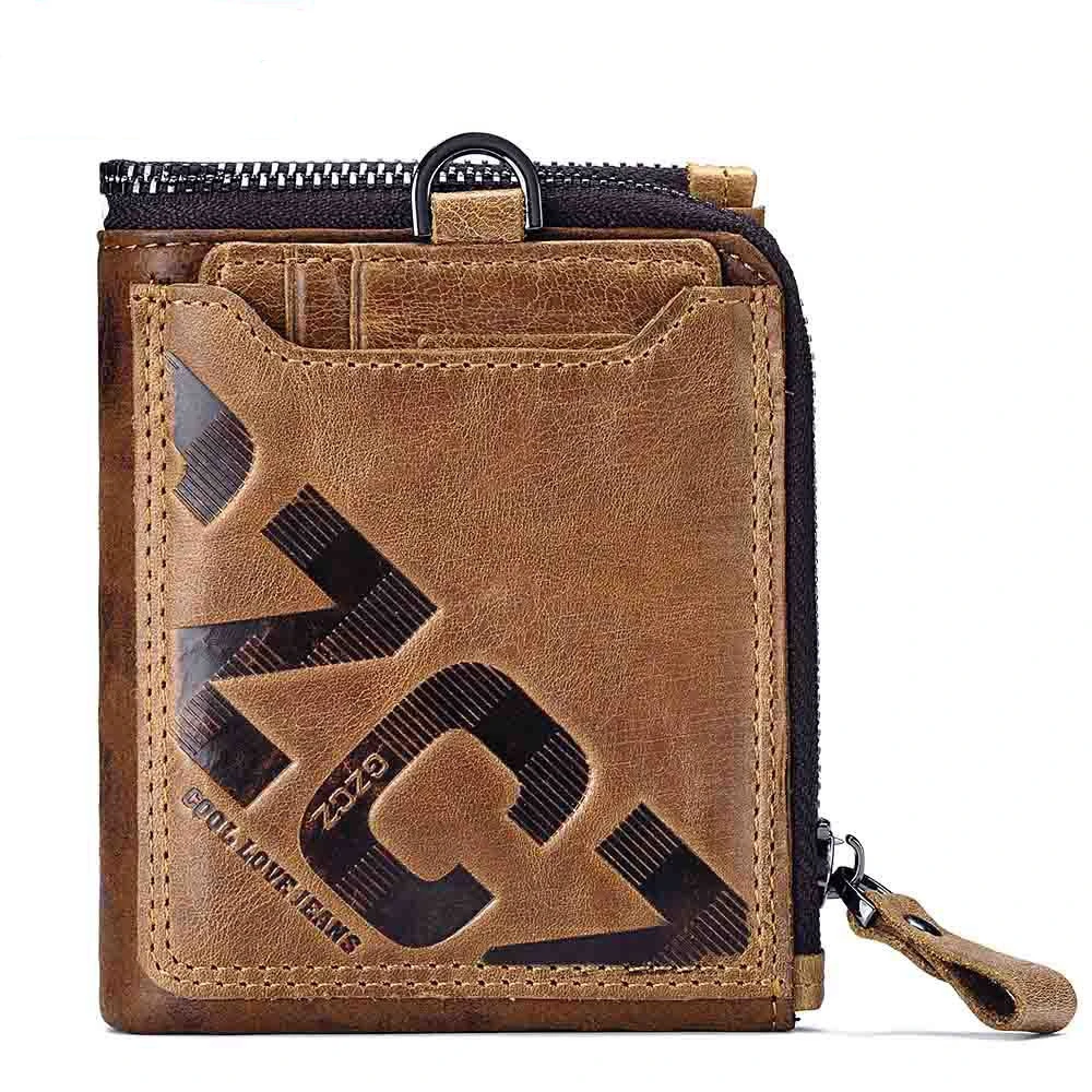 Men's crazy cow leather retro Wallet