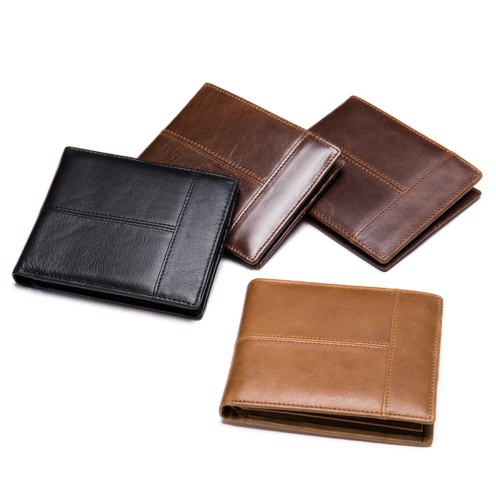 Anti-theft leather men's wallet