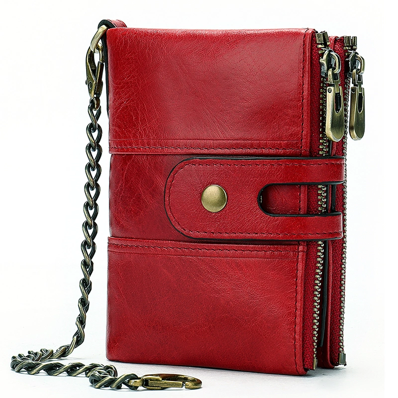 Cowhide men's anti-theft wallet