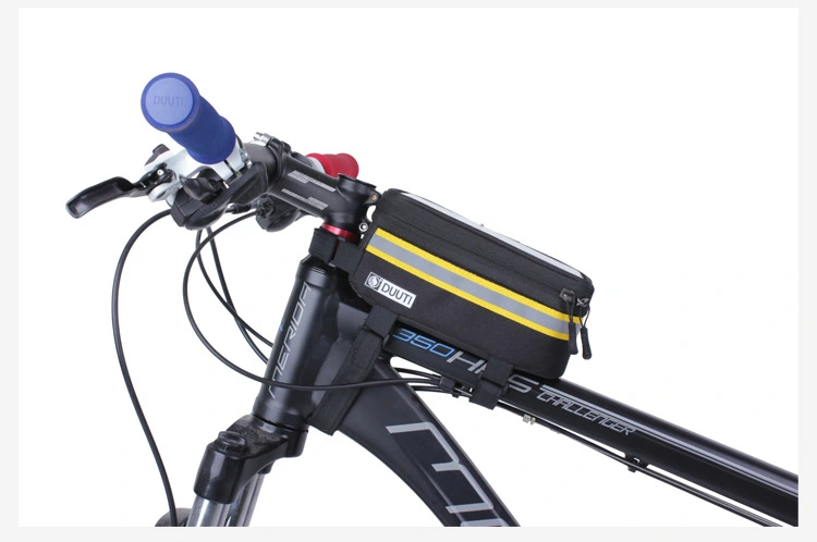 Touch screen mountain bike saddle bag