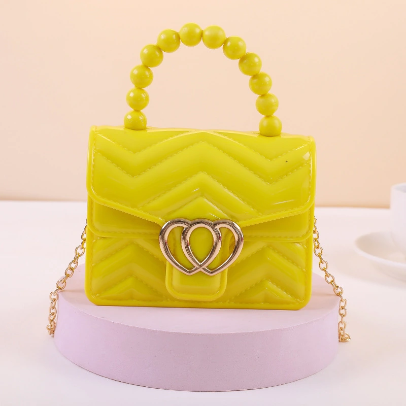 One Shoulder Messenger Mini Chain Key Pearl Jelly Bag
