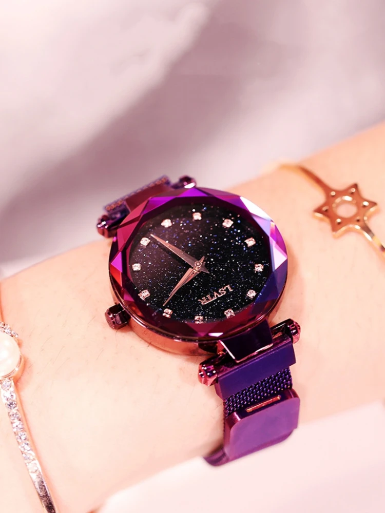 Korean Version of Simple Trend ins Wind Star Watch Ladies Waterproof