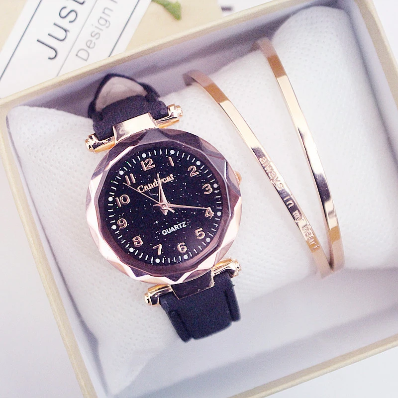 Starry Sky Trend Korean Style Simple Casual Atmosphere Student Ladies Watch