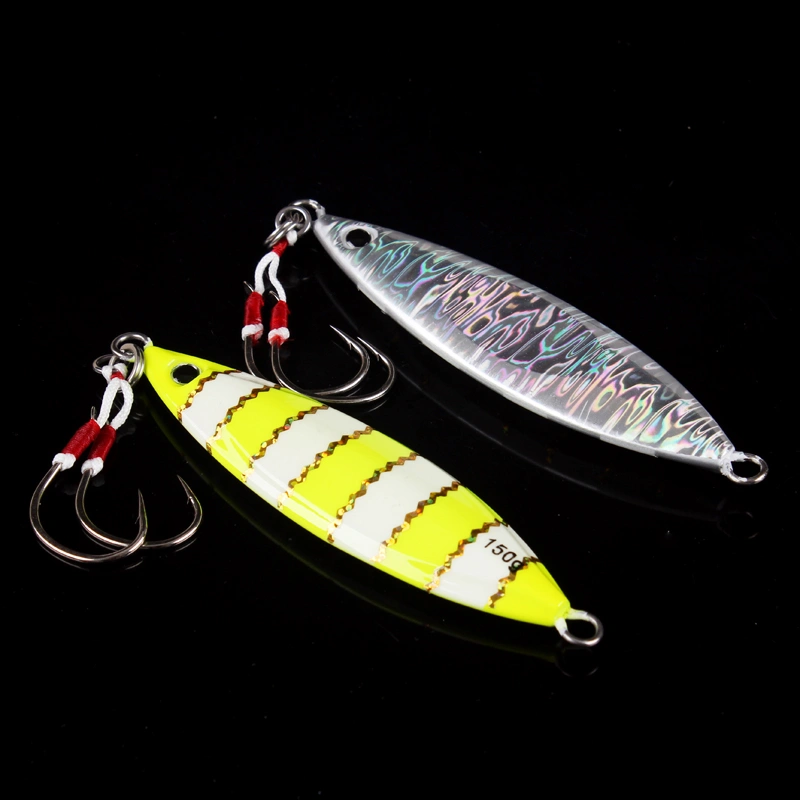 Luminous Laser Lead With Double Hook Slow Rocking Iron Bait