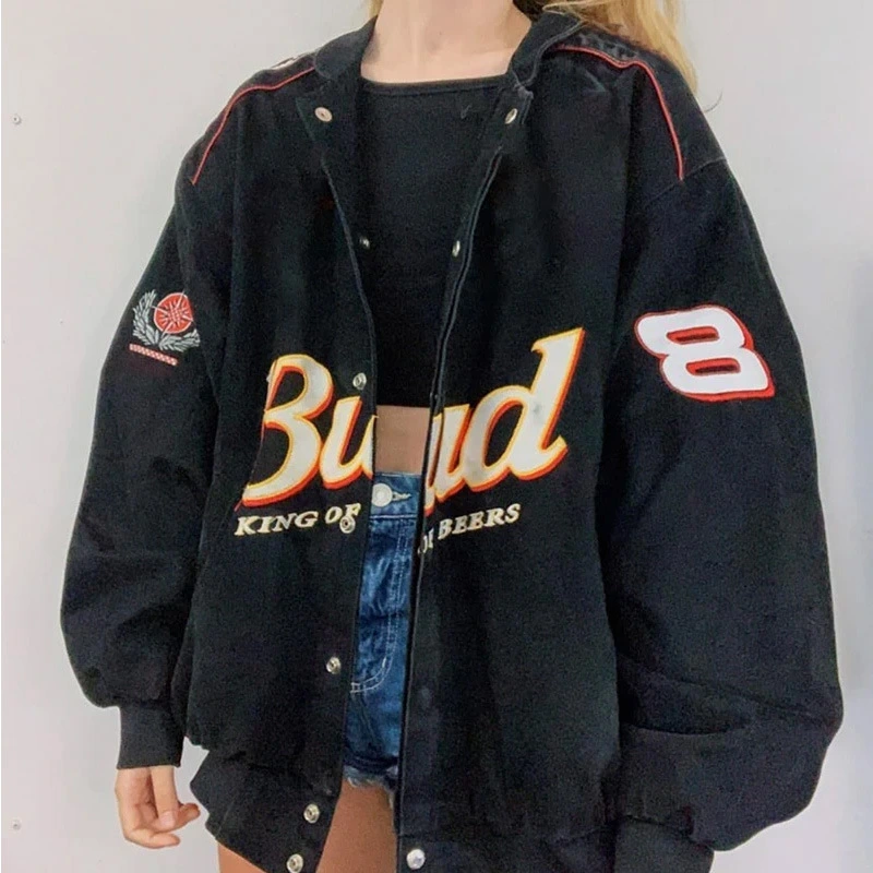 New Cross-border Hot Style Printed Casual Loose Long-sleeved Jacket Windbreaker Trend