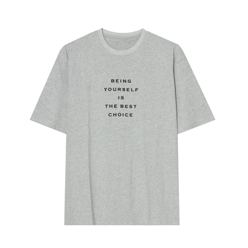 Korean Version Of The Original High-Quality Three-Dimensional Letter Printing Simple T-Shirt