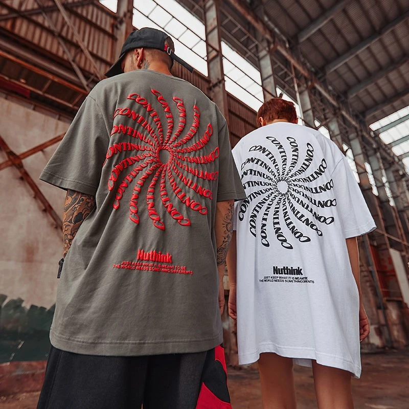 Half-sleeve Hip-hop Loose Five-point Sleeve Top T-sleeve