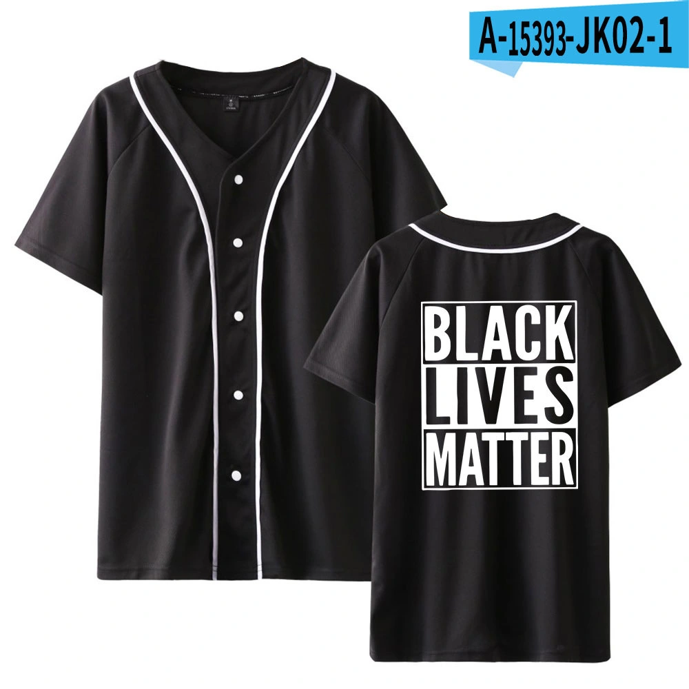 Black Lives Matter Surrounding Summer Thin Short-sleeved Baseball Uniform