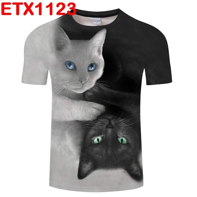 3D Digital Printing Men's T-shirt Animal Printing