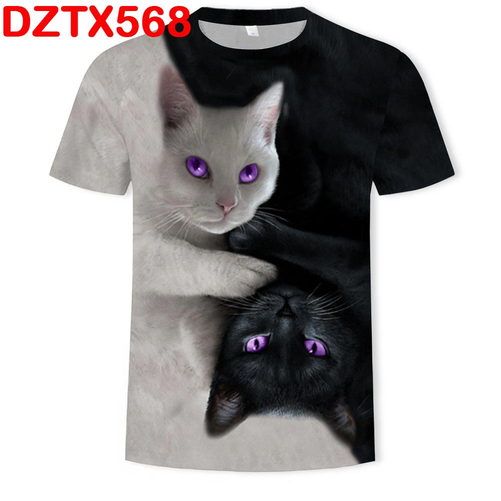 3D Digital Printing Men's T-shirt Animal Printing