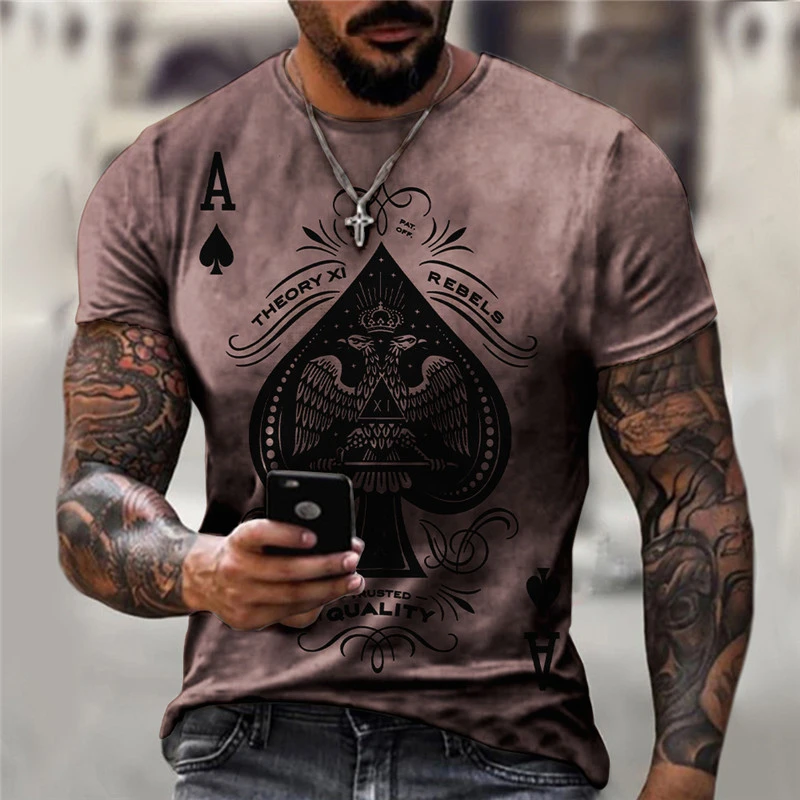 Spades AT Shirt Men's Casual Streetwear