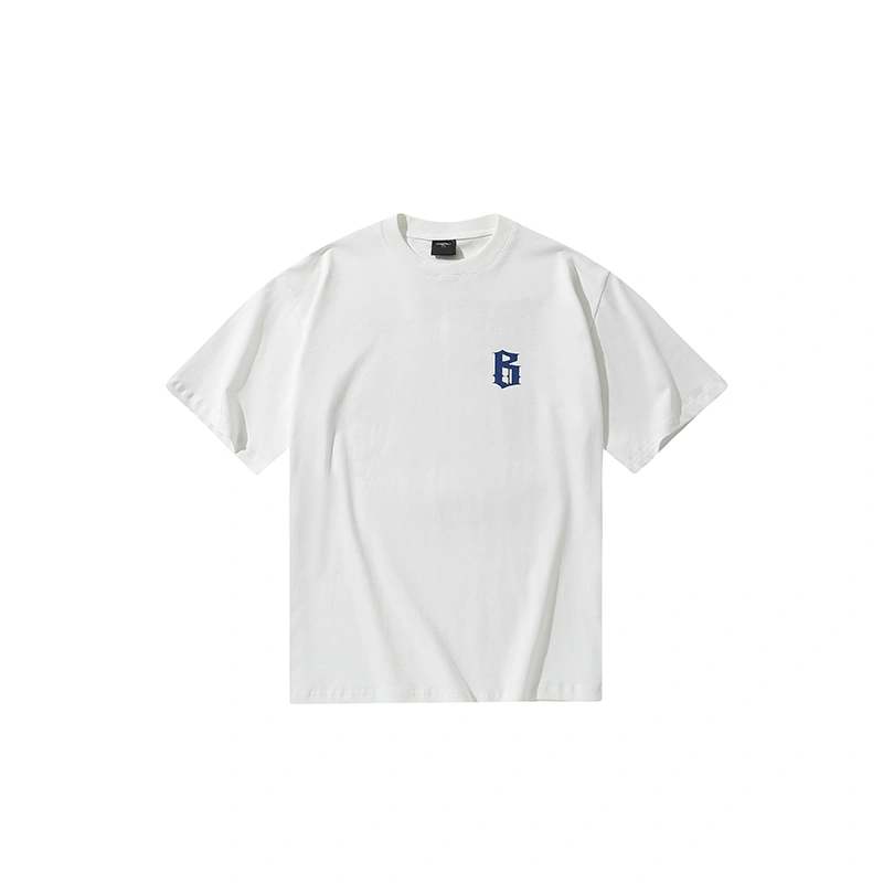 Three-dimensional Gradient Font Barrage Short-sleeved T-shirt