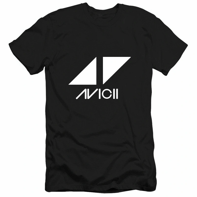 Plus Size Short Sleeve T-shirt Rock Band DJ Avicii Print T-shirt