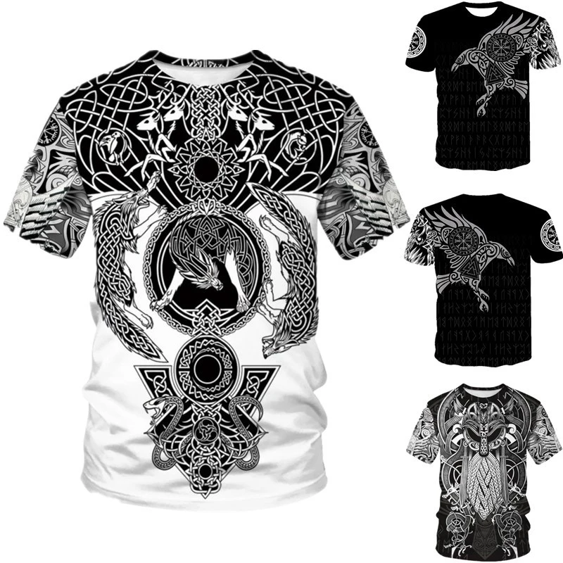 Harajuku Retro Style Digital Printing 3DT Shirt For Men And Women