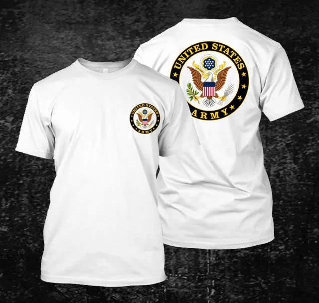 Hot Sale United States Army T-shirt Men's  Cotton Short