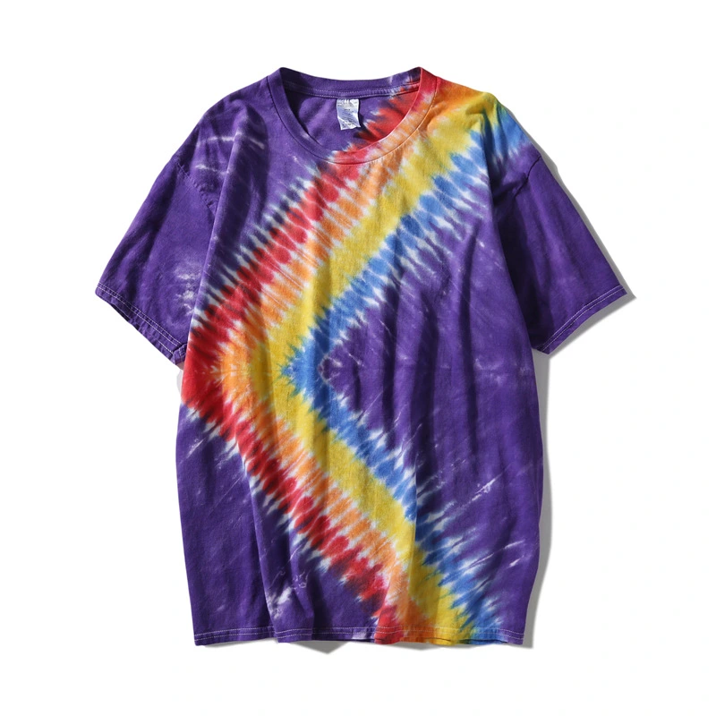 Personality Creative Tie-dye Casual Loose Short-sleeved Hip-hop Harajuku