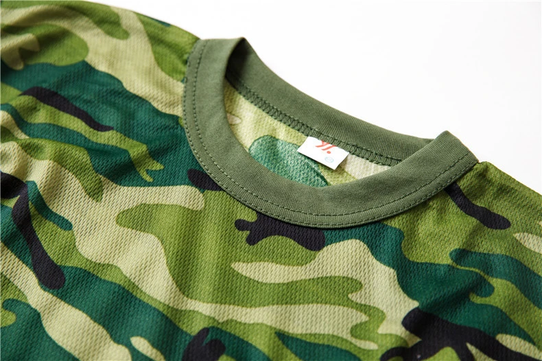 Camouflage Uniform T-shirt Round Neck Expand Outdoor Sports