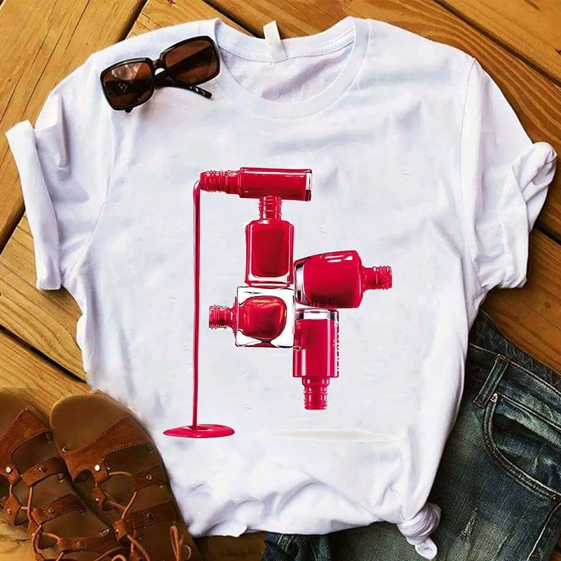 Nail polish print T-shirt