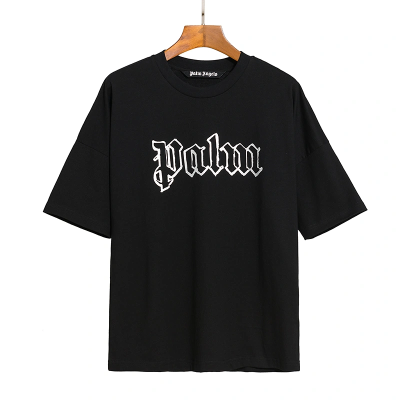 Angel hot silver letter print short sleeve