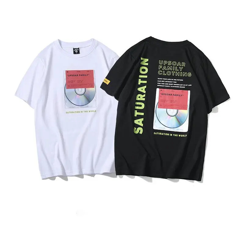 CD disc street loose hip-hop T shirt