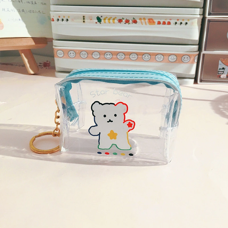 Girly Heart Transparent Zipper Coin Purse