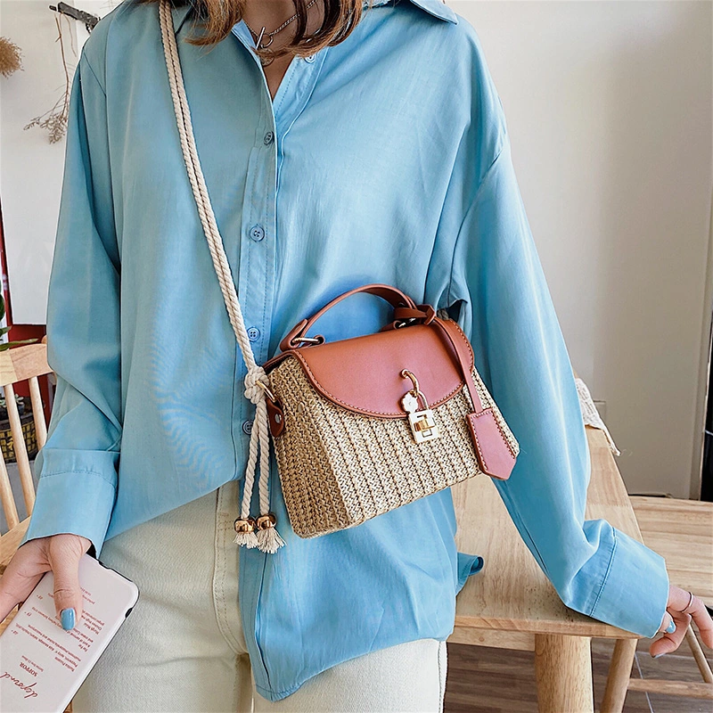 Straw Small Bag Handbags Popular New Trend Fashion Woven Messenger Bag Wild Shoulder Handbag  