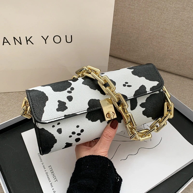 Small Bag Women's Autumn New Trendy Fashion Hit Color Shoulder Bag Trendy Wild Foreign Chain Armpit Baguette Bag