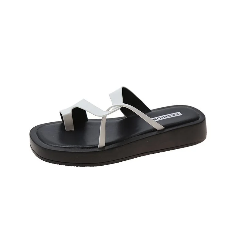 Summer New Style Flip Flops Women's Casual Thick Bottom